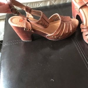 Leather Wedge Sandals