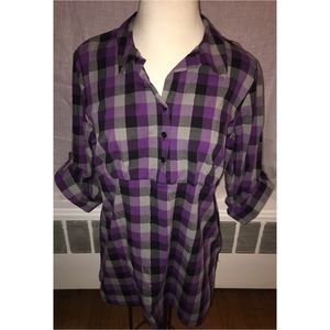 Women’s Plus Size Plaid Tunic Top