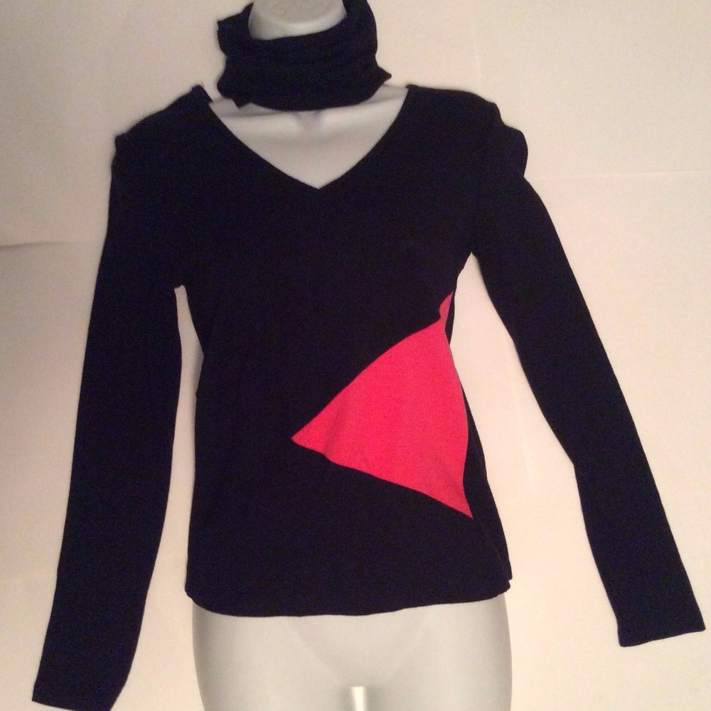 Bebe Choker Neck Warmer Open Back Top