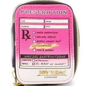 Betsey Johnson RX Pill box case & container