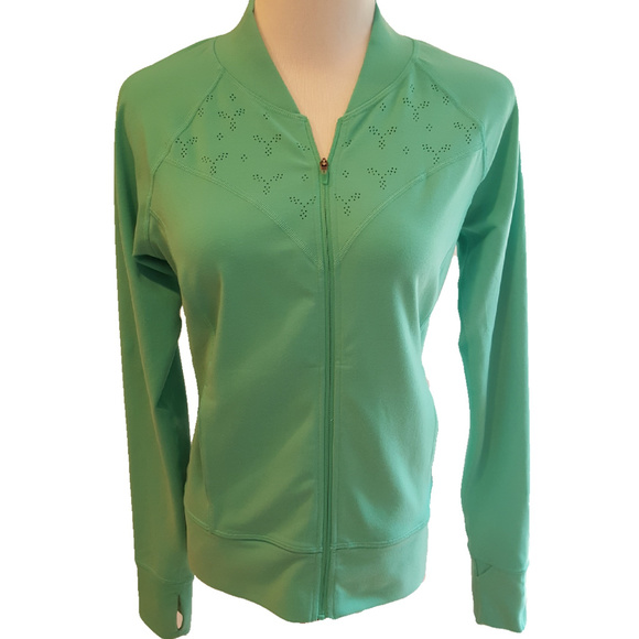Lucy Activewear Teal Green Zip Jacket Size S NWOT - Picture 1 of 8