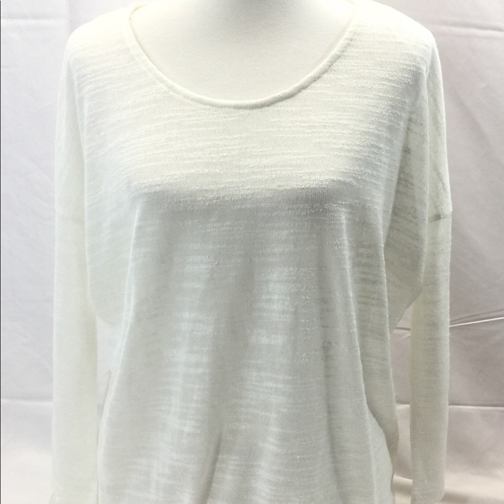 OLIVE & OAK 3/4 SLEEVE LOOSE FIT TEXTURED TUNIC M