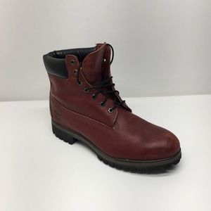 Men's Timberland Boots Contruction Burgundy Siz 12
