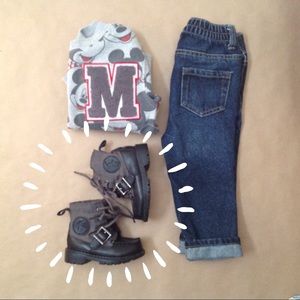 Toddler POLO Ranger grey / black boots 4