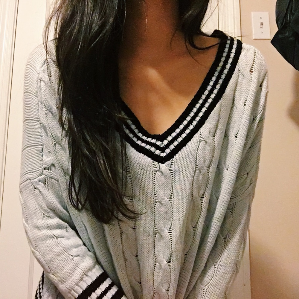 V neck varsity sweater