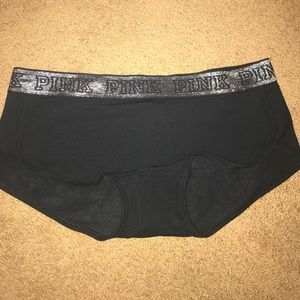 Pink by Victoria's Secret NWT black boyshort panty