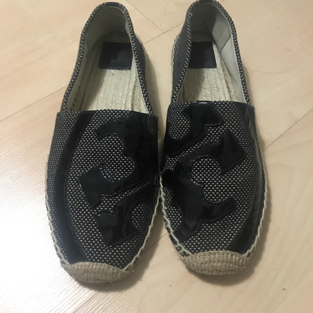 Authentic Tory Burch Logo Espadrilles - SZ 10