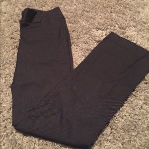 Navy pinstripe stretch dress slacks