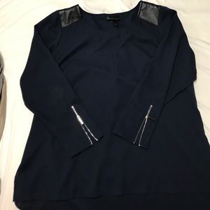 Navy, Lane Bryant, dress shirt! Worn TWICE.