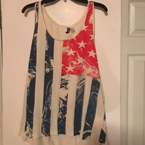 H&M men's xl American flag inspired print tank