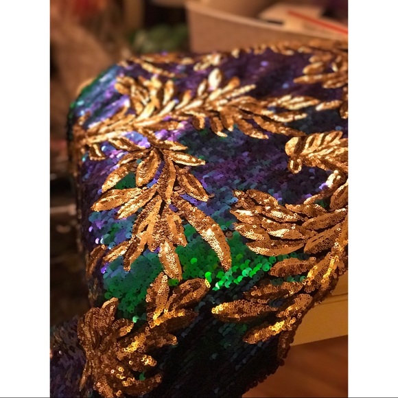 🔥FINAL PRICE🔥Gold Leaf Sequin Bodycon Dress - Picture 7 of 7