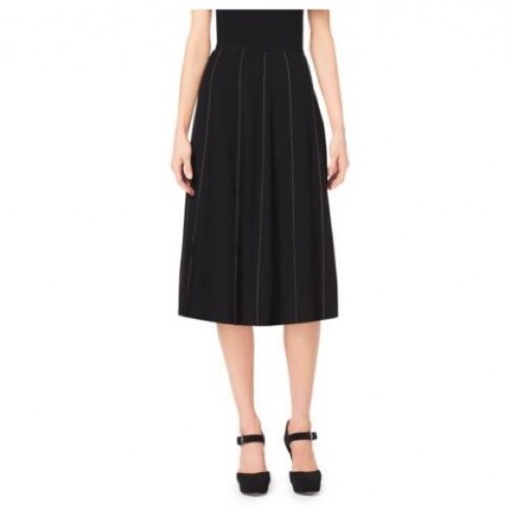 NWT - Michael Kors Studded Crepe Flair Skirt