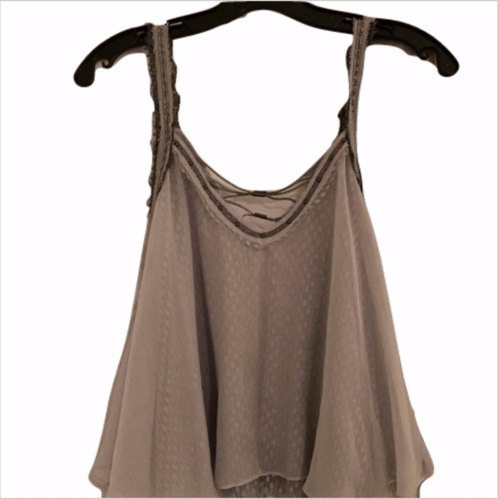 NWOT Free People Layered Lavender and Silver Tank