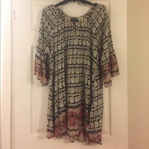 Papillon Floral Print Dress