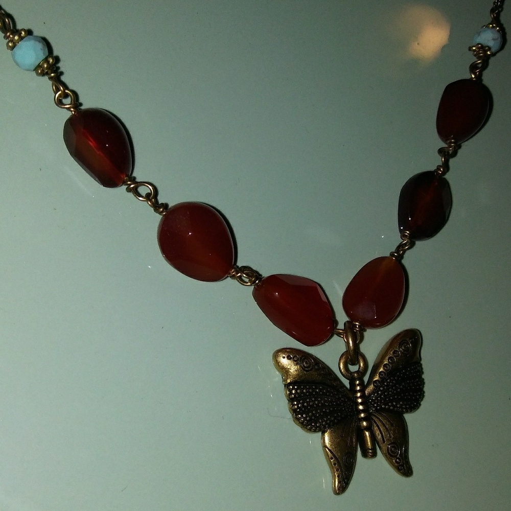 Lucky Brand Butterfly Necklace