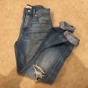 Distressed Madewell vintage jeans