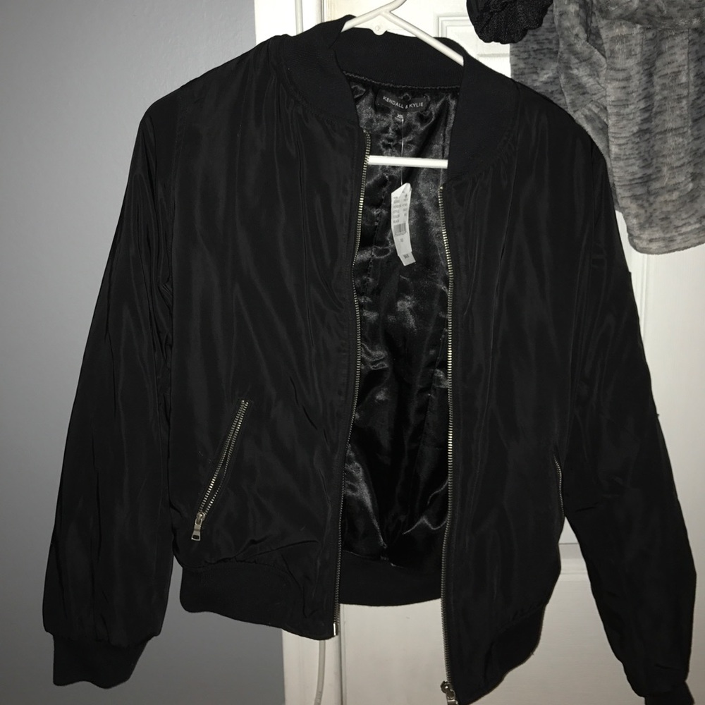 Black bomber jacket