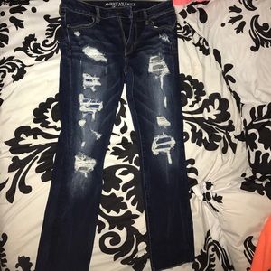 American eagle ripped skinny jeans