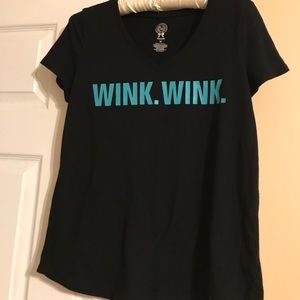 Novelty  T Shirt women's medium " wink wink"