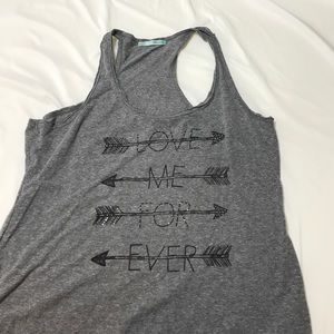 Racerback, gray tank!