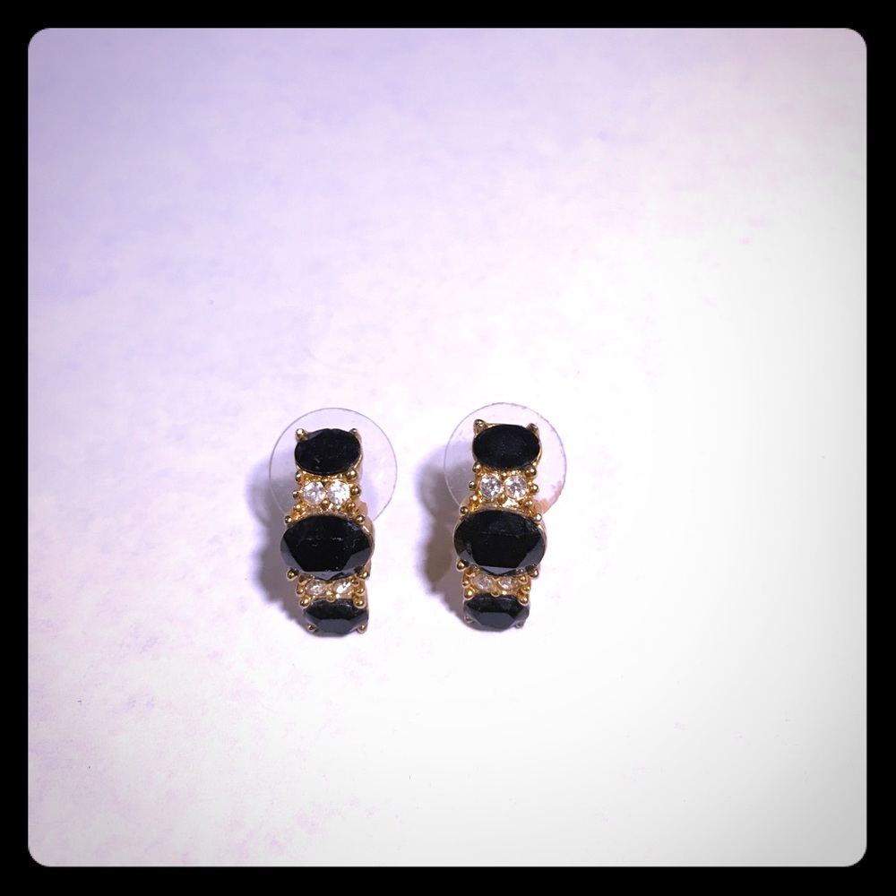 Charter Club black/gold Curved Studs