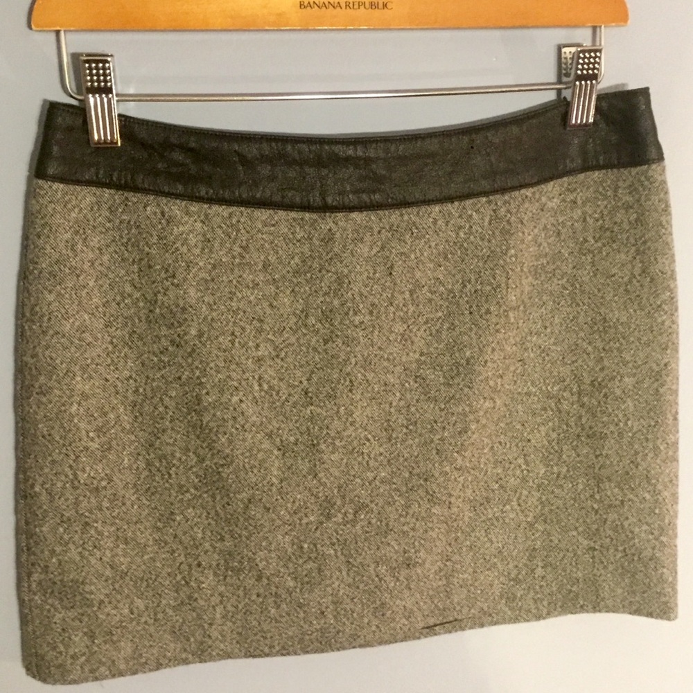 Vintage Italian Wool w Leather Band Luxe Mini VTG