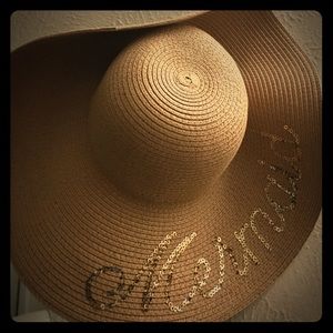 “Mermaid” sequined wide brimmed sun hat