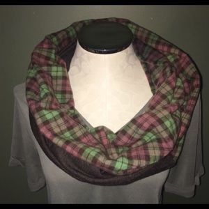 Bleach dyed flannel infinity scarf