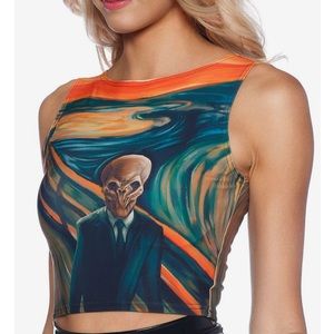 M Silence Scream Crop Black Milk Doctor Who