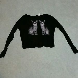 cat cropped top
