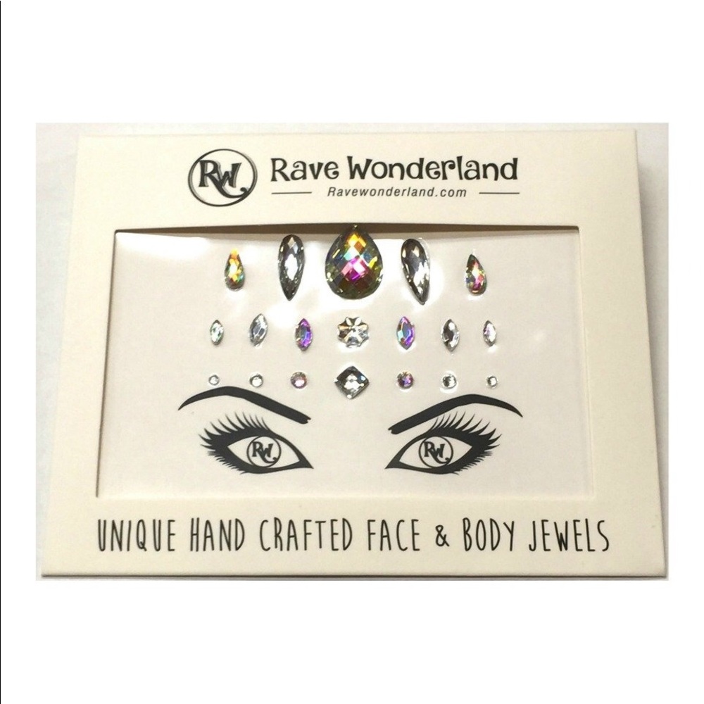 DIY rhinestone face jewel rave festival