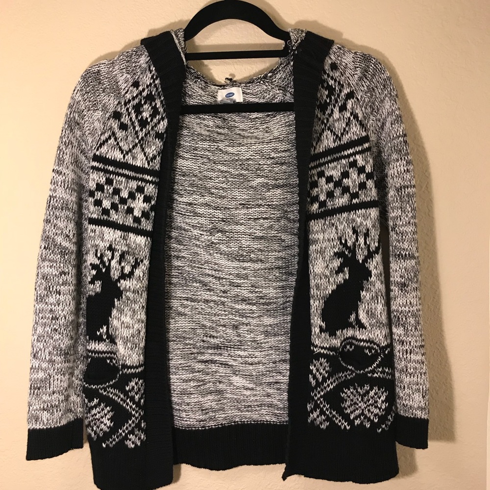 Old Navy black&white cardigan