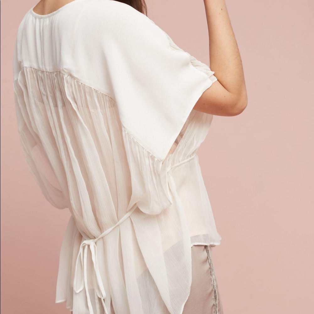 NWT Floreat Olia Chiffon Top Anthropologie Small S - Picture 2 of 2