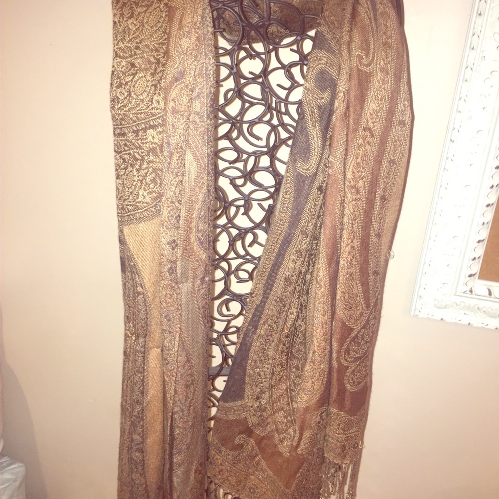 Brown Paisley Scarf