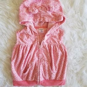 Carter's Pink Fleece hoodie 3-$10
