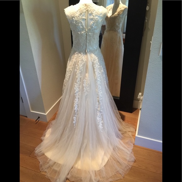 custom Dresses Champagne Blush Wedding Dress Poshmark