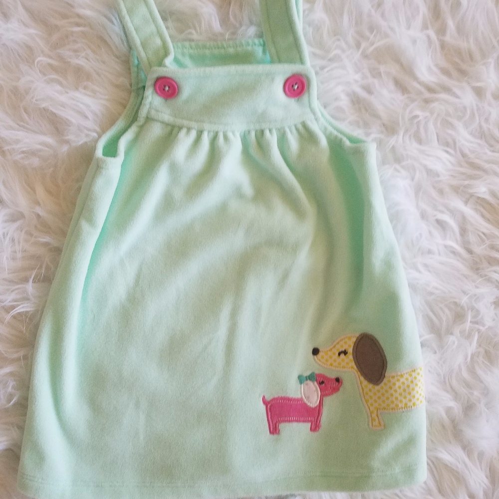 Carter's Mint Fleece dress 3-$10