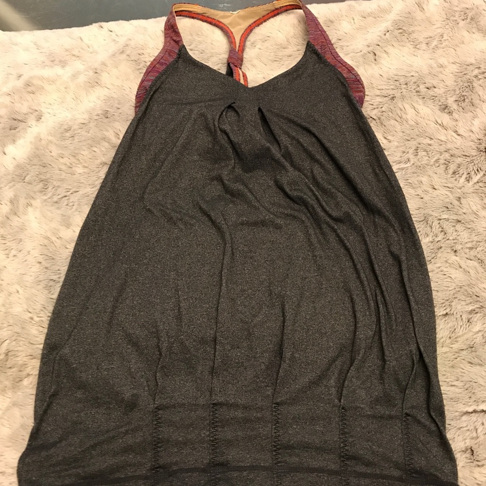 Work out shirt with attached sports bra.