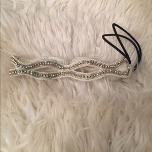 Anthropologie beaded fabric headband