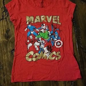 Red marvel shirt medium