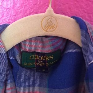 Red and blue oversized flannel cute for fall!