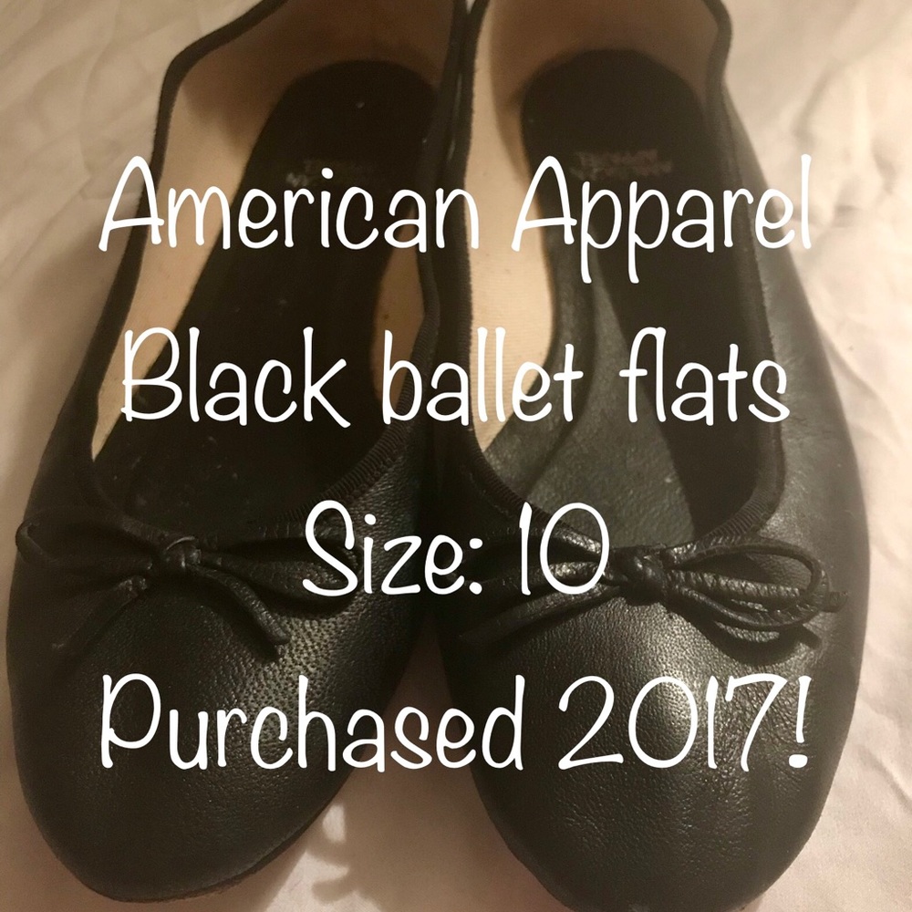 🎀 American Apparel Black Ballet Flats, Size 10 🎀