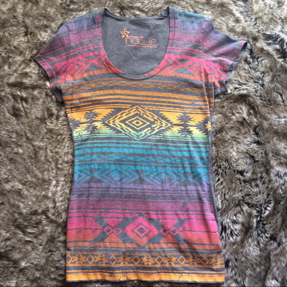 PacSun Nollie Rainbow Aztec T-shirt