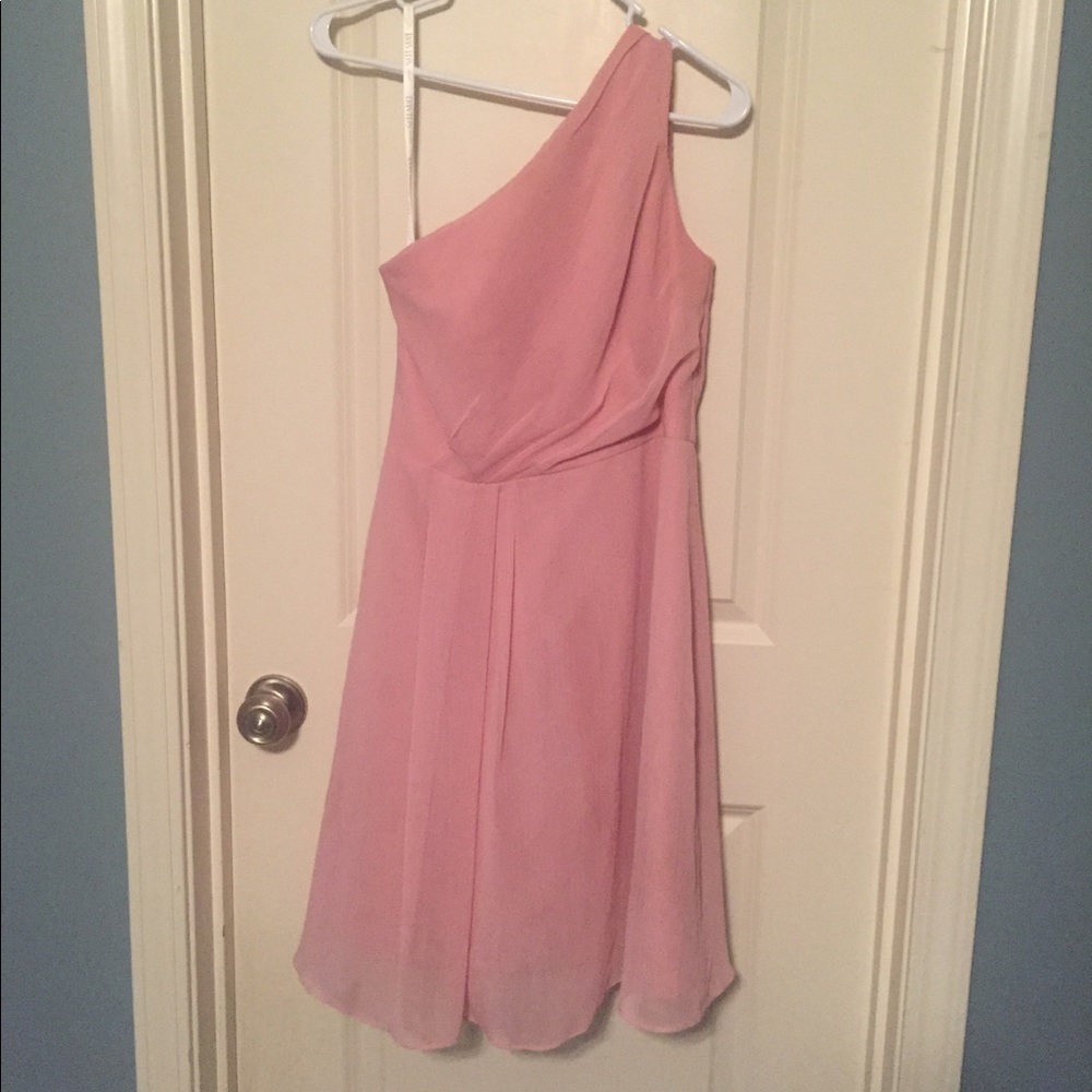 Davids bridal one shoulder bridesmaids dress sz 4