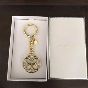 Brand new Michael kors flower studs keychain charm