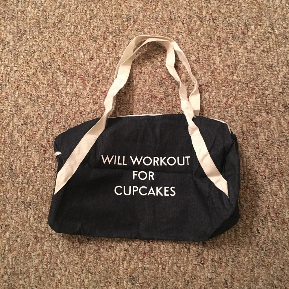 "Will Workout for Cupcakes" Gym Bag
