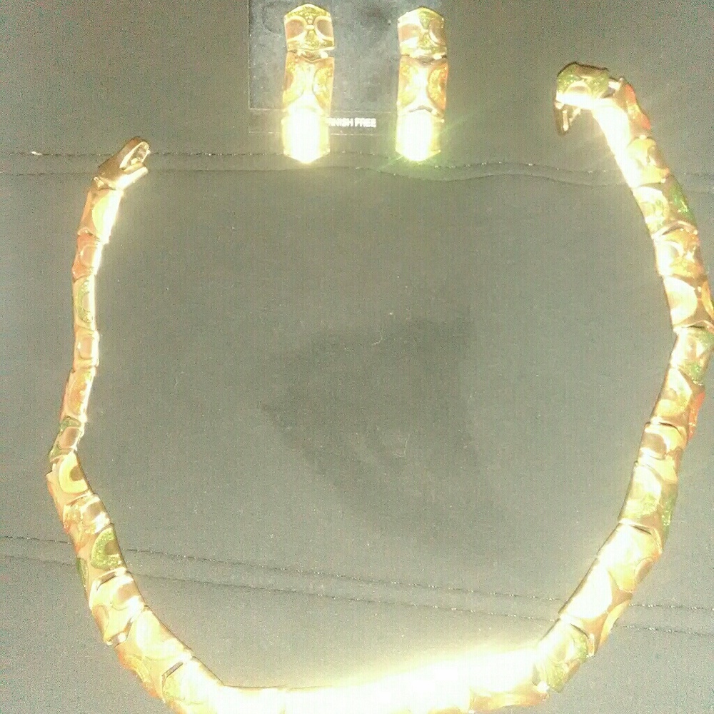 Set sterling silver with gold overlay