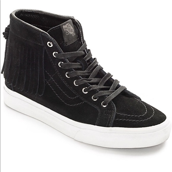 high top fringe vans