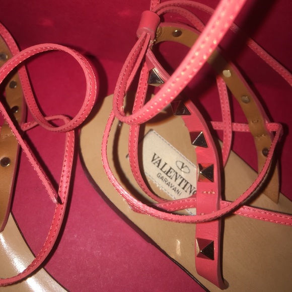 💋SOLD💋Valentino lace up gladiator sandals 37 - Picture 5 of 7
