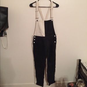 guess colorblock overalls